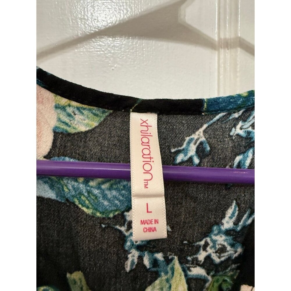 Xhilaration women size, large floral long sleeve dress - Picture 5 of 9